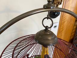 Vintage Hanging Bird Cage with Stand