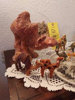 Assortment of Small Camel Decor & Islander Figurine