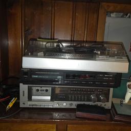 Phonograph, Magnavox CD Player, & Realistic Tape/Tuner Reciever