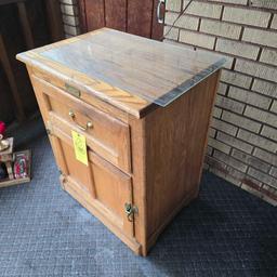 Simpsons Hardware Co. White Clad Oak Storage Cabinet