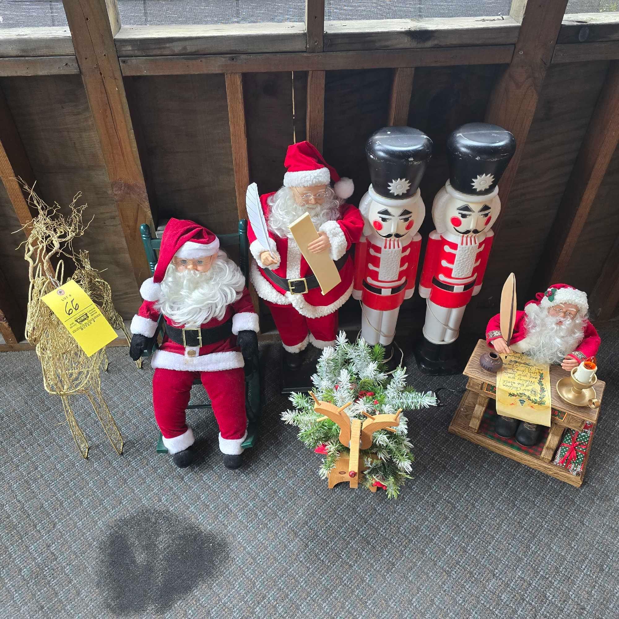 Vintage Plastic Nutcracker Lights, Santa Decorations, & Other Christmas Decor