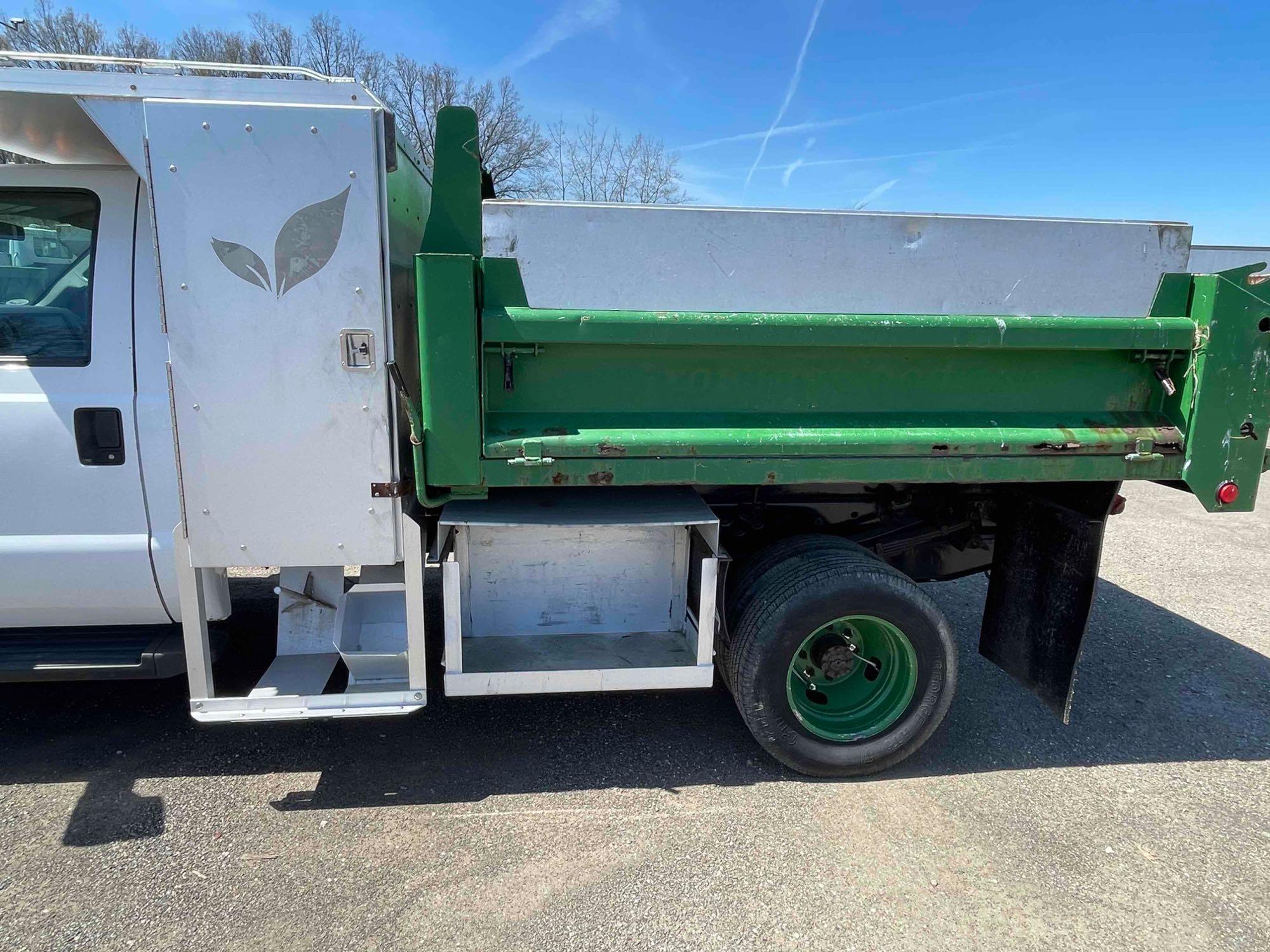 2013 Ford F-350 Dump Truck 8ft. 4x4 with alum toolbox; 91,163 mi