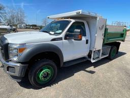 2014 Ford F-550 Dump Truck 8 ft. with alum toolbox; 4x4 90,590 mi.