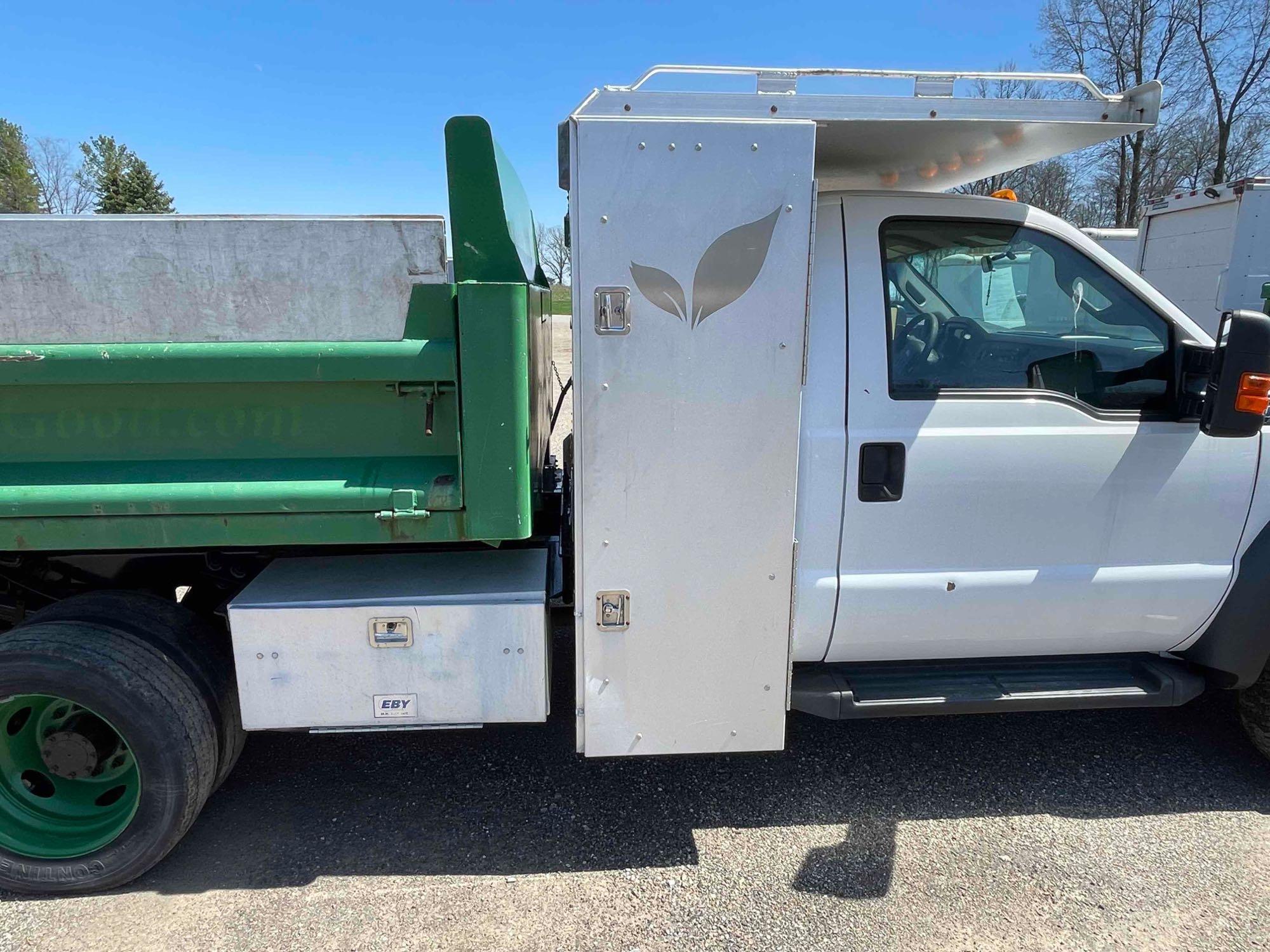 2014 Ford F-550 Dump Truck 8 ft. with alum toolbox; 4x4 90,590 mi.