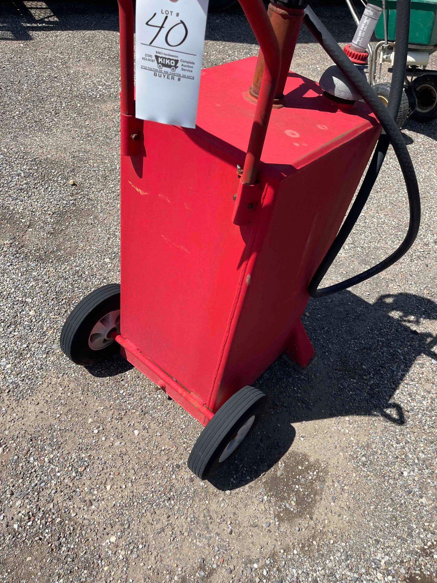 Gas Caddy steel fuel tank with hand pump