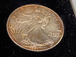 1991 American Silver Eagle .999 Silver