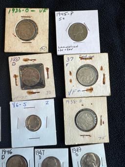 Collectors Grouping Halves, Buffalo Nickels, some high Grade coins and more nice assortment