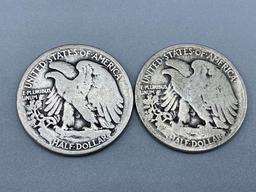 1917 & 1918 Walking Liberty Half Dollars bid x 2