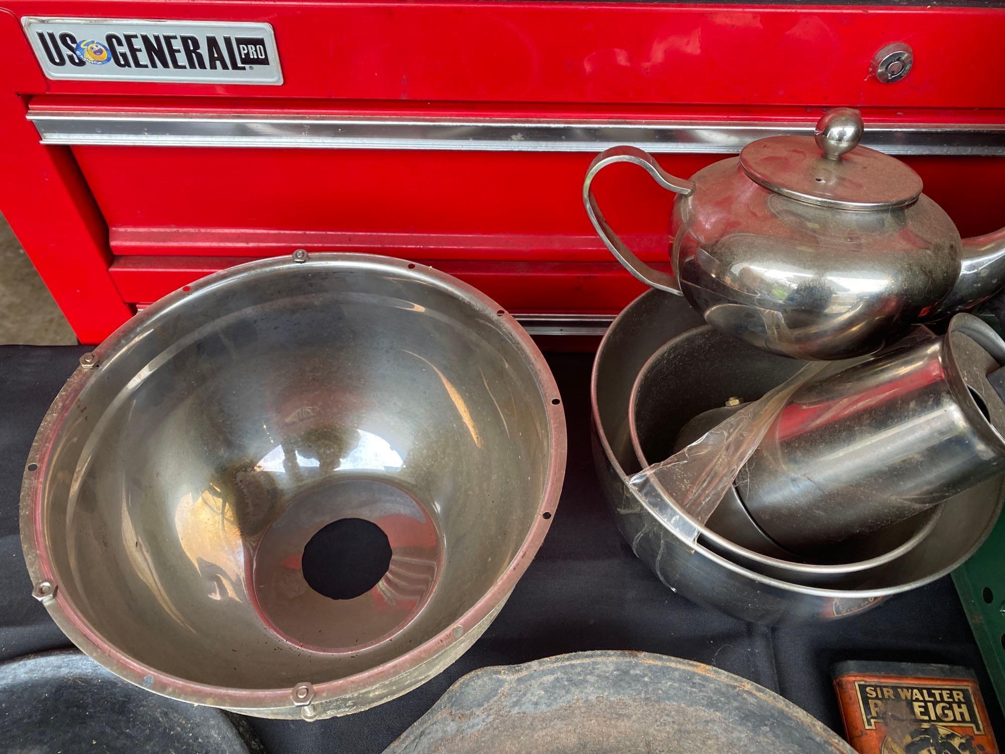 cast iron skillets - camping stove - etc