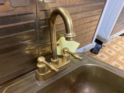 15in x 15in brass sink