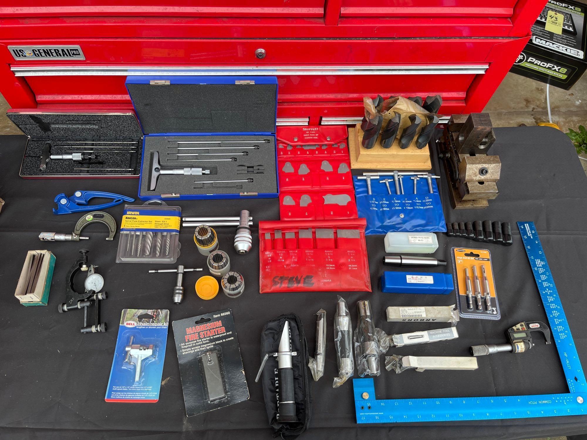 large box of machinist tooling out of tool box