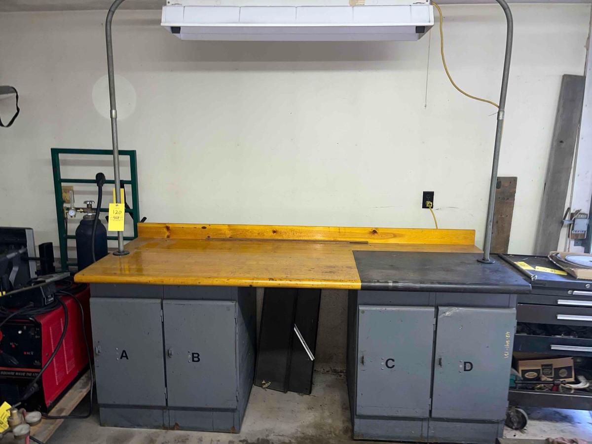 Work Bench with Butcher Block Top * CONTENTS NOT INCLUDED*