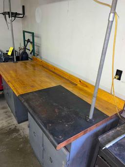 Work Bench with Butcher Block Top * CONTENTS NOT INCLUDED*