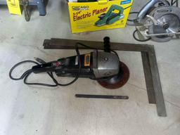 Electric Planer, Craftsman Circular Saw and Grinder, Framing Squares