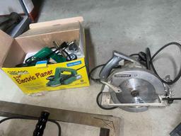 Electric Planer, Craftsman Circular Saw and Grinder, Framing Squares