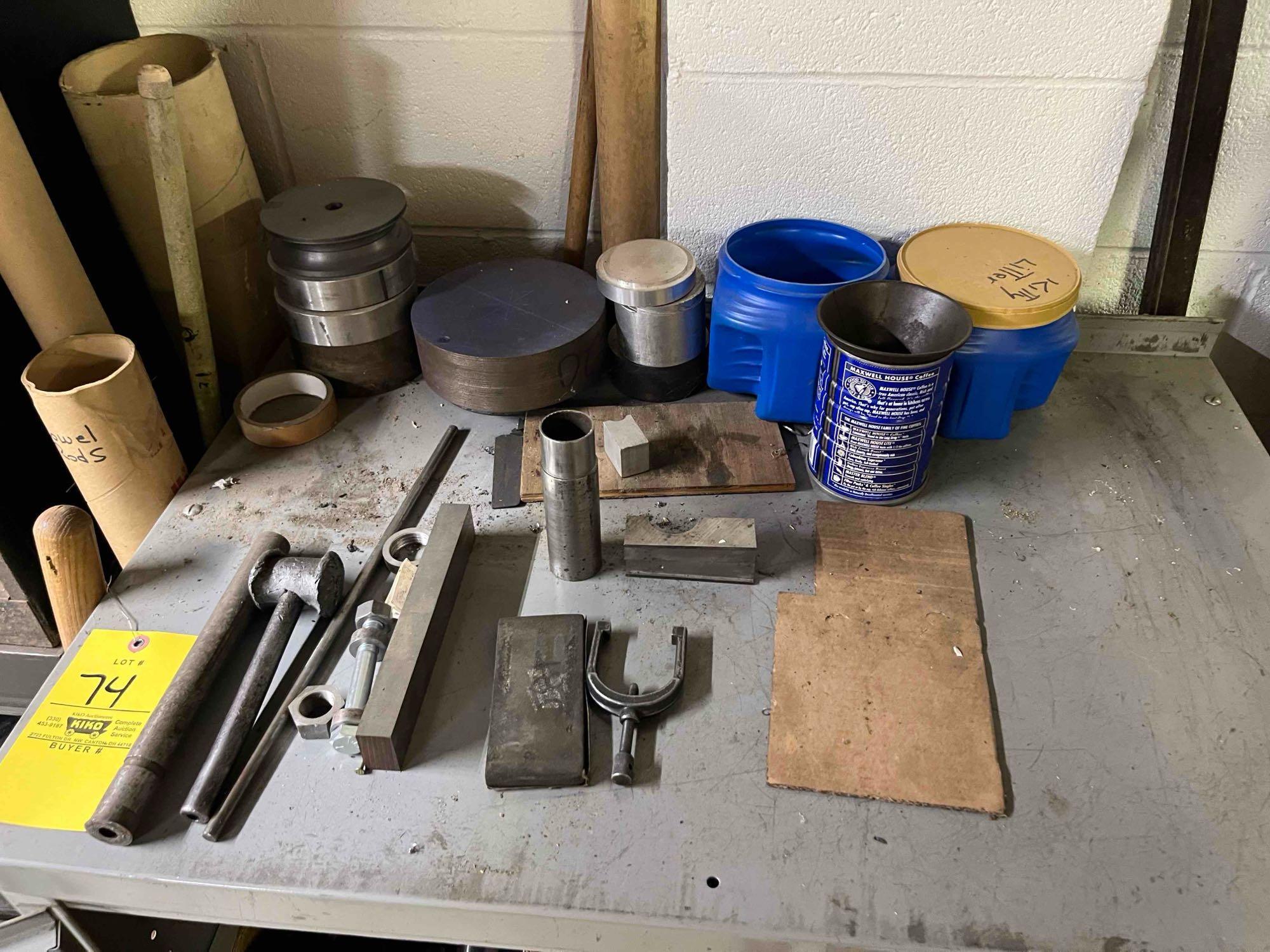 Steel Stock, Brass Dowels, Contents Only Of Cabinet