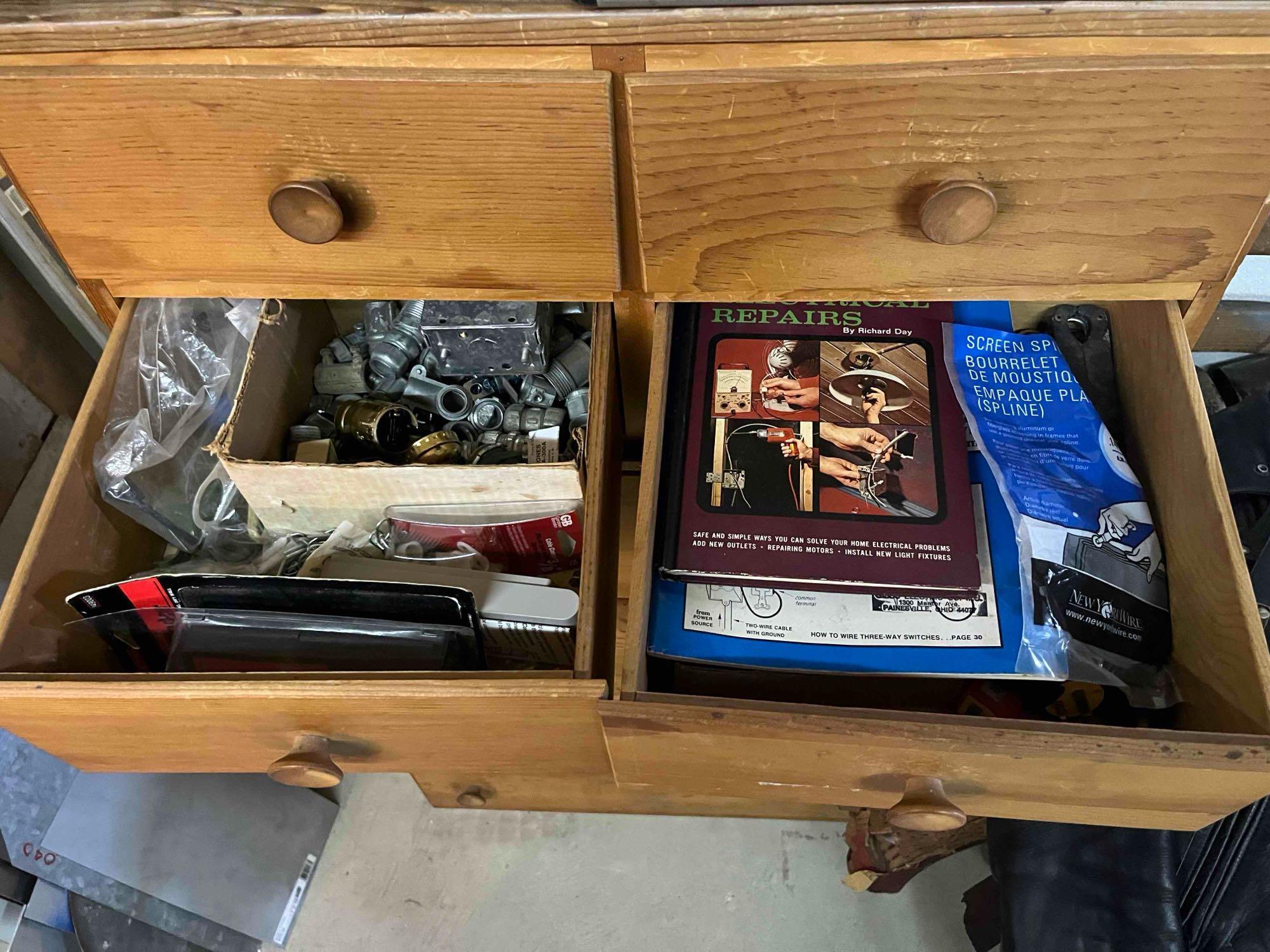 Wooden Dresser with Hardware, Detailing Kit, Pulleys