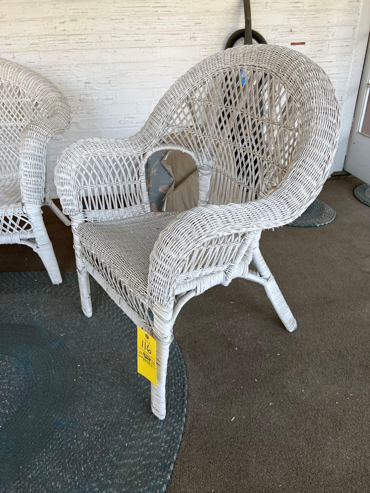 (4) Piece Wicker Set