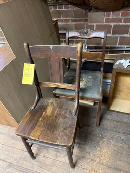 Assorted Lumber and Chairs