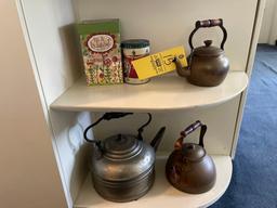 Vintage Tea Kettles and Tins