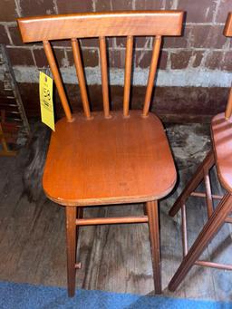 (3) Wooden Bar Stools