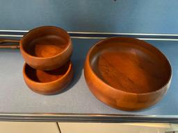 Wooden Salad Bowl Set