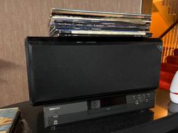Mitsubishi TV, DVD Player, Speakers, Records