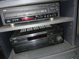 Mitsubishi TV, DVD Player, Speakers, Records