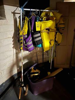 Life Jackets and Fishing Pole