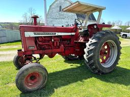 International 856 Diesel Tractor w/canopy. Dual remotes.