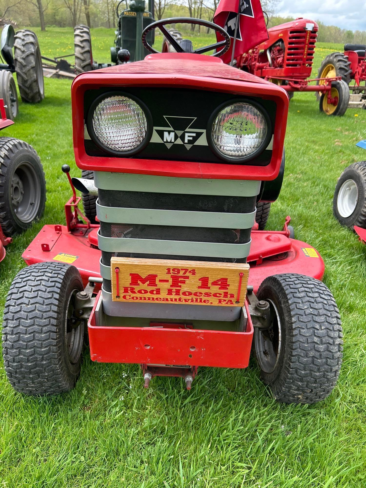 1974 mf 14 hydra speed lawn tractor