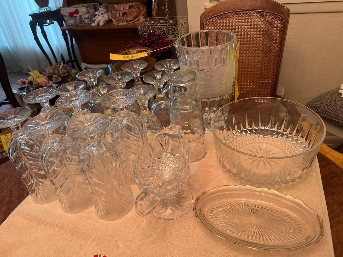 Pattern Glass, Stemware, Vases, Center Piece