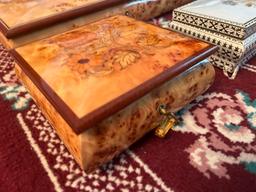 Burl Wood Dresser Box, Jewlery Box