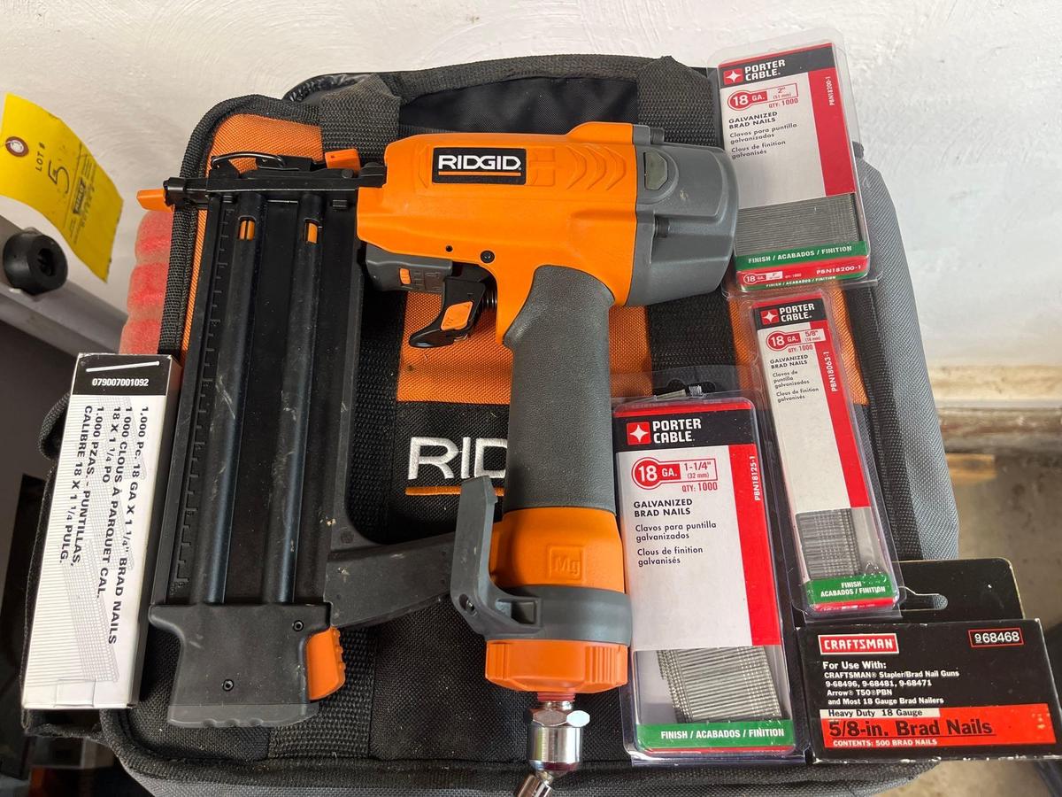 Like New Ridgid 18g Brad Nailer