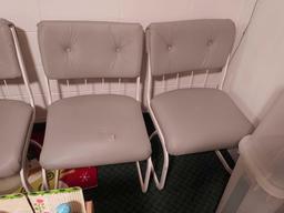 4 Metal Cushioned Chairs