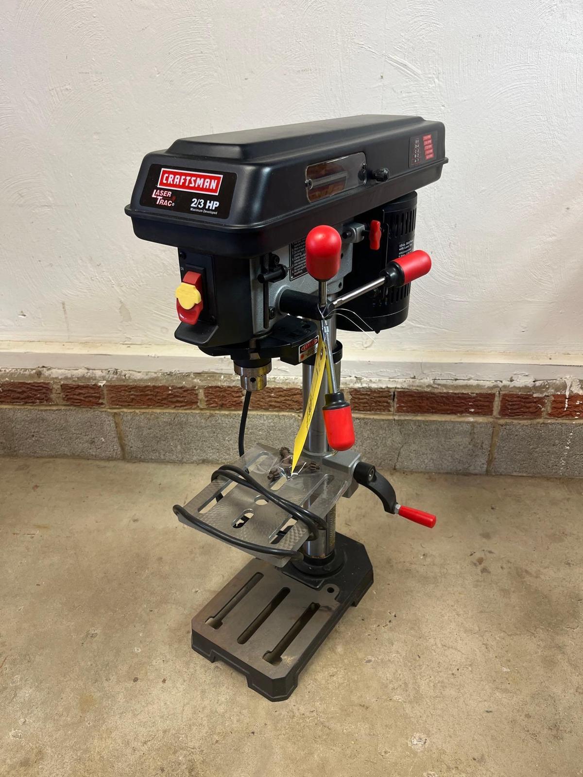 Craftsman 2/3hp Laser Trac Bench Top Drill Press Proxibid