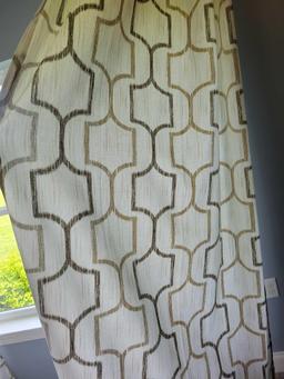 Pair of curtain panels with rods