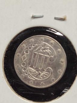 1861 3 cent silver piece