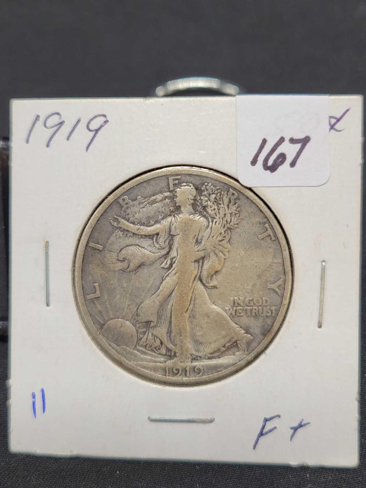 1919 Walking Liberty half dollar