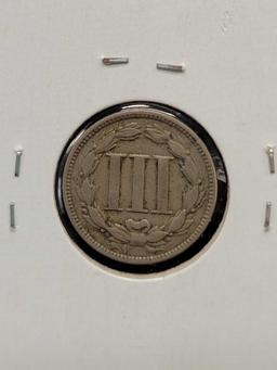 1866 3 cent silver piece