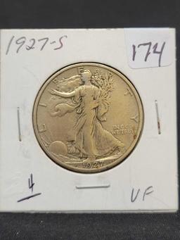 1927 S Walking Liberty half dollar