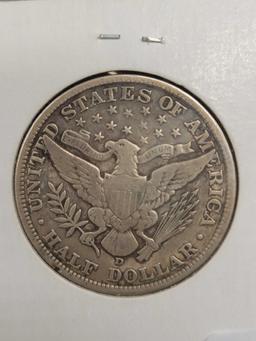 1906 D Barber half dollar