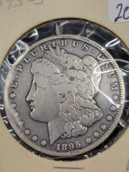 1895 S Morgan silver dollar