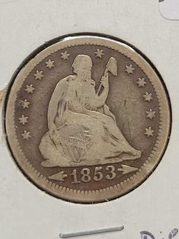 1853 Seated quarter