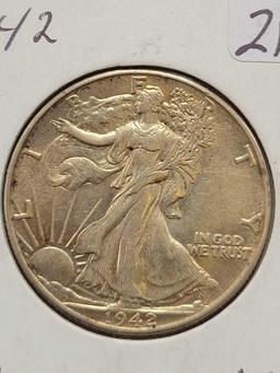 1942 Walking Liberty half dollar