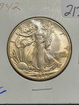 1942 Walking Liberty half dollar