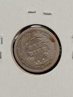 1876 Seated Dime