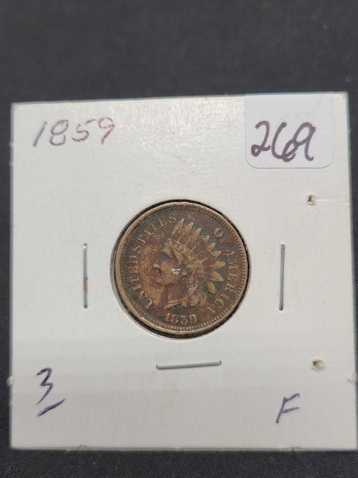 1859 Indian head cent