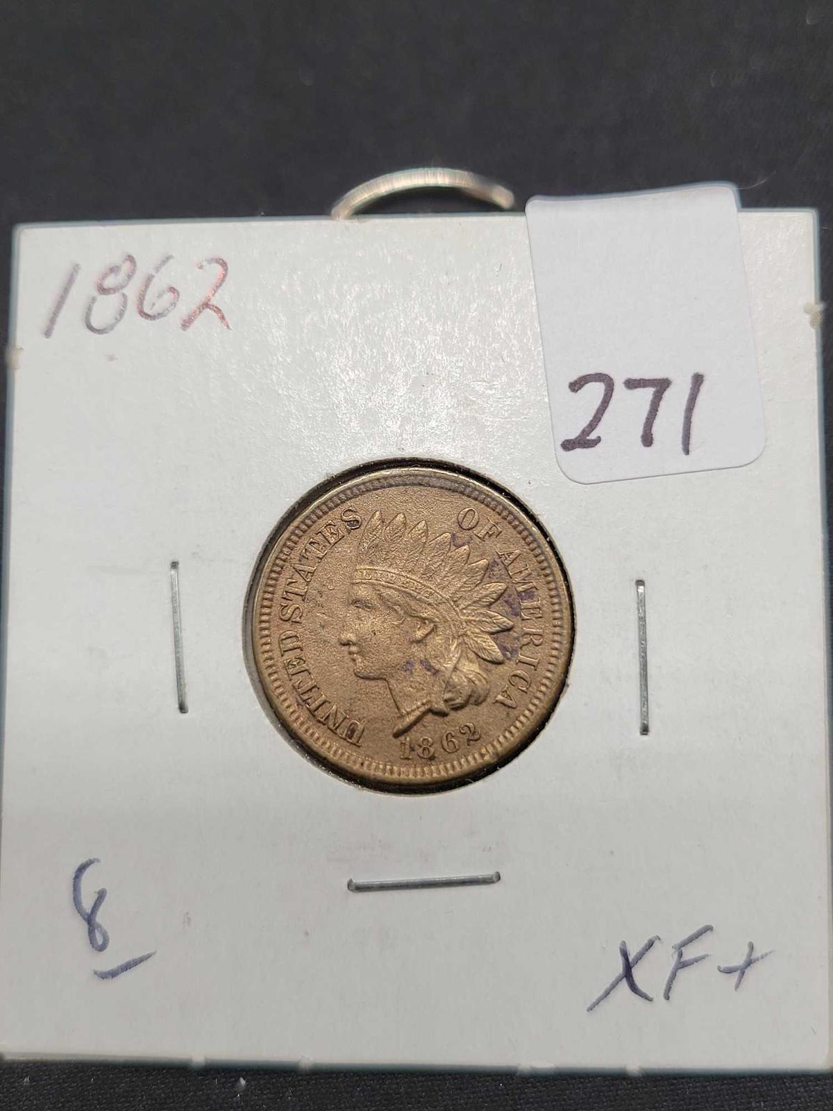 1862 Indian head cent