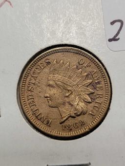 1862 Indian head cent